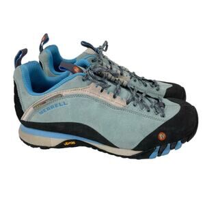 Merrell Hiking Sneakers Sky Blue Leather Women's Size 8 Continuum
